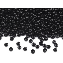 Mărgele nisip preciosa, 10/0 - 2,3 mm - Negru (20 Grame)