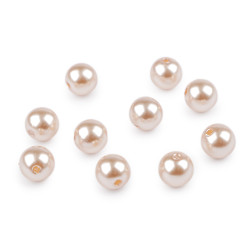 Perle plastic glance, ø10 mm - Maro bronz (100 Grame)