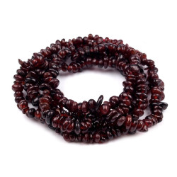 Mărgele chipsuri granat șlefuit, șirag 90 cm - Roșu granat (1 Șir)