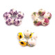 Mărgele porțelan, motiv floral, ø12 mm - Galben narcisă (40 Bucăți) Mărgele porțelan, motiv floral, ø12 mm - Galben narcisă (40 Bucăți)