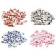 Mărgele porțelan, motiv floral, ø6 mm - Bleu gheață (10 Bucăți) Mărgele porțelan, motiv floral, ø6 mm - Bleu gheață (10 Bucăți)