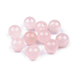 Mărgele cuarț roz, ø8 mm - Roz quartz (10 Bucăți)