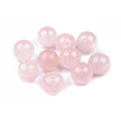 Mărgele cuarț roz, ø10 mm - Roz quartz (38 Bucăți)