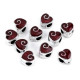 Mărgele metalice, model inimioară, 10x10 mm - Roșu (20 Bucăți) Mărgele metalice, model inimioară, 10x10 mm - Roșu (20 Bucăți)