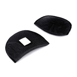 Pernițe pentru umeri, fixare velcro autoadeziv, grosime 1 cm - Negru (20 Perechi)