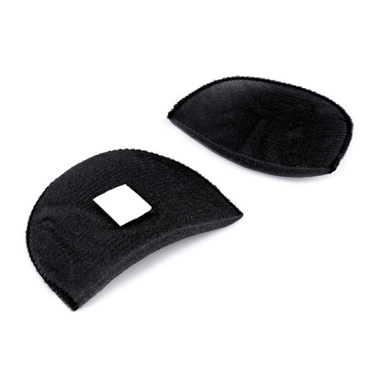 Pernițe pentru umeri, fixare velcro autoadeziv, grosime 1 cm - Negru (20 Perechi) Pernițe pentru umeri, fixare velcro autoadeziv, grosime 1 cm - Negru (20 Perechi)