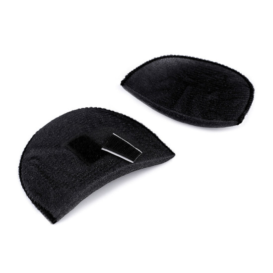 Pernițe pentru umeri, fixare velcro autoadeziv, grosime 1 cm - Negru (20 Perechi) Pernițe pentru umeri, fixare velcro autoadeziv, grosime 1 cm - Negru (20 Perechi)