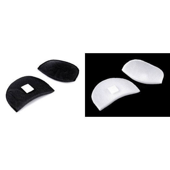 Pernițe pentru umeri, fixare velcro autoadeziv, grosime 1 cm - Negru (20 Perechi) Pernițe pentru umeri, fixare velcro autoadeziv, grosime 1 cm - Negru (20 Perechi)