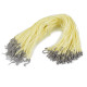 Bază colier organza și șnur cerat, 43 cm - Alb (2 Bucăți) Bază colier organza și șnur cerat, 43 cm - Alb (2 Bucăți)
