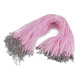 Bază colier organza și șnur cerat, 43 cm - Alb (2 Bucăți) Bază colier organza și șnur cerat, 43 cm - Alb (2 Bucăți)