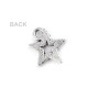 Pandantiv steluță, 12x12 mm - Platinum (10 Bucăți) Pandantiv steluță, 12x12 mm - Platinum (10 Bucăți)