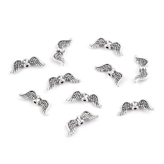 Distanțier bijuterii, model aripi, 8x20 - Platinum (10 Bucăți) Distanțier bijuterii, model aripi, 8x20 - Platinum (10 Bucăți)