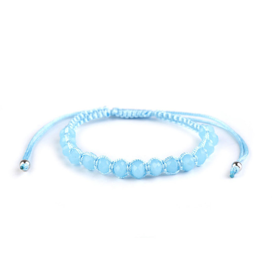 Brăţară shamballa cu mărgele fațetate - Bleu nu-mă-uita (12 Bucăți) Brăţară shamballa cu mărgele fațetate - Bleu nu-mă-uita (12 Bucăți)