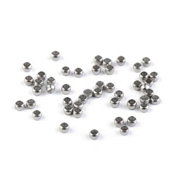 Crimpuri rotunde, ø2 mm - Platinum (1 Gram)
