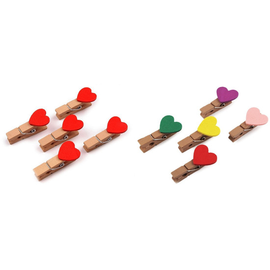 Cârlige decorative - inimioare - Roșu (5 Saci)