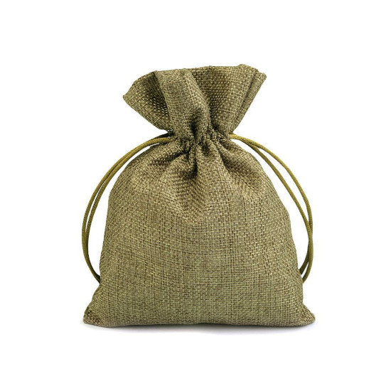 Săculeț rustic imitație iută, 13x18 cm - Verde (10 Bucăți) Săculeț rustic imitație iută, 13x18 cm - Verde (10 Bucăți)