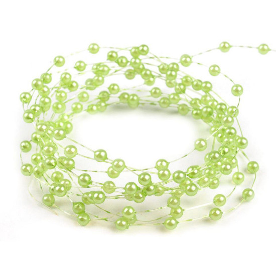 Ghirlandă decorativă perle, ø2-3 mm - Alb (30 Metri) Ghirlandă decorativă perle, ø2-3 mm - Alb (30 Metri)
