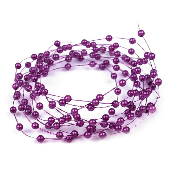 Ghirlandă decorativă perle, ø2-3 mm - Alb (30 Metri) Ghirlandă decorativă perle, ø2-3 mm - Alb (30 Metri)