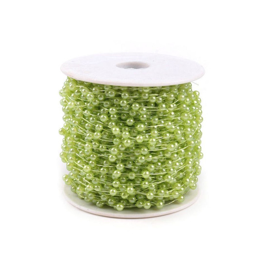 Ghirlandă decorativă perle, ø2-3 mm - Alb (30 Metri) Ghirlandă decorativă perle, ø2-3 mm - Alb (30 Metri)
