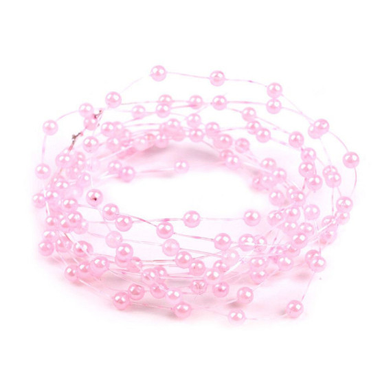 Ghirlandă decorativă perle, ø2-3 mm - Alb (30 Metri) Ghirlandă decorativă perle, ø2-3 mm - Alb (30 Metri)