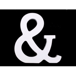 Litere decorative din lemn - Alb (5 Bucăți)