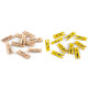 Cârlige lemn colorate, 4x25 mm - Natural deschis (500 Bucăți) Cârlige lemn colorate, 4x25 mm - Natural deschis (500 Bucăți)