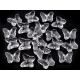 Fluturi decorativi din plastic, 15x18 mm - Transparent (480 Bucăți)
