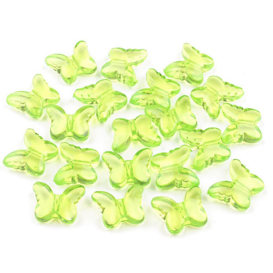 Fluturi decorativi din plastic, 15x18 mm - Transparent (480 Bucăți)