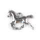 Pandantiv cal, 15x18 mm - Platinum (5 Bucăți) Pandantiv cal, 15x18 mm - Platinum (5 Bucăți)