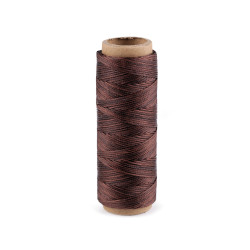 Ață cerată poliester, 1 mm - Maro închis (1 Bucată)