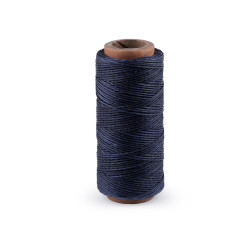 Ață cerată poliester, 1 mm - Albastru închis (1 Bucată)