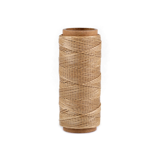 Ață cerată poliester, 1 mm - Roșu (1 Bucată)