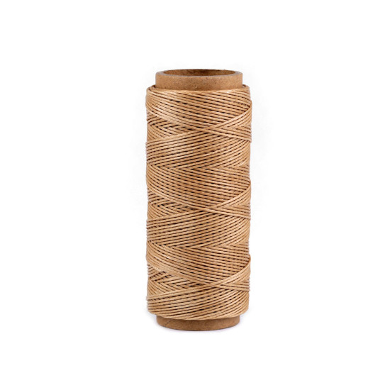 Ață cerată poliester, 1 mm - Roșu (1 Bucată)