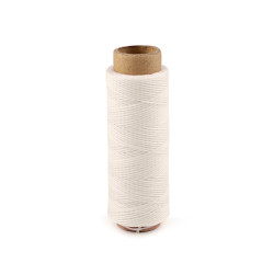 Ață cerată poliester, 1 mm - Bej pal (1 Bucată)
