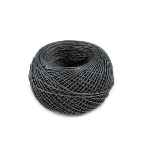 Ață din in, ghem în cutie de plastic, 50 m - Negru (10 Bucăți) Ață din in, ghem în cutie de plastic, 50 m - Negru (10 Bucăți)
