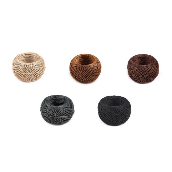 Ață din in, ghem în cutie de plastic, 50 m - Negru (10 Bucăți) Ață din in, ghem în cutie de plastic, 50 m - Negru (10 Bucăți)