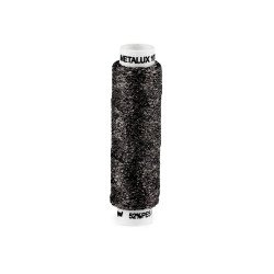 Ață metalică pentru brodat metalux, 100 m - Negru (10 Bucăți)