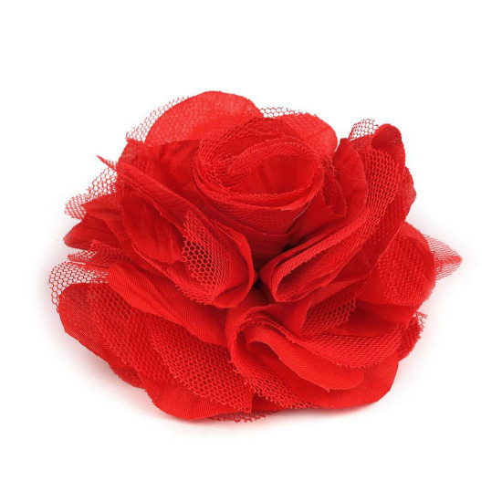 Broșă / clamă de păr trandafir, ø9 cm - Bordo deschis (5 Bucăți) Broșă / clamă de păr trandafir, ø9 cm - Bordo deschis (5 Bucăți)