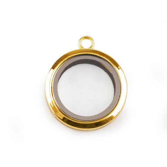 Pandantiv medalion rotund, ø30 mm - Platinum (3 Bucăți) Pandantiv medalion rotund, ø30 mm - Platinum (3 Bucăți)