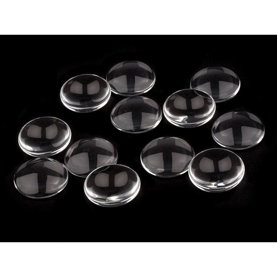 Caboșon sticlă transparent, ø25 mm - Transparent (100 Bucăți) Caboșon sticlă transparent, ø25 mm - Transparent (100 Bucăți)