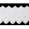Dantela madeira brodata 15 cm - Alb (1 Metru)