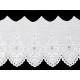 Dantela madeira brodata 15 cm - Alb (1 Metru)