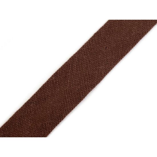 Bandă bias din bumbac, lățime 14 mm - Maro coniac (25 Metri) Bandă bias din bumbac, lățime 14 mm - Maro coniac (25 Metri)