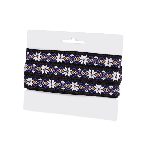Panglică țesută, motiv indian, lățime 24 mm - Alb (10 Metri) Panglică țesută, motiv indian, lățime 24 mm - Alb (10 Metri)