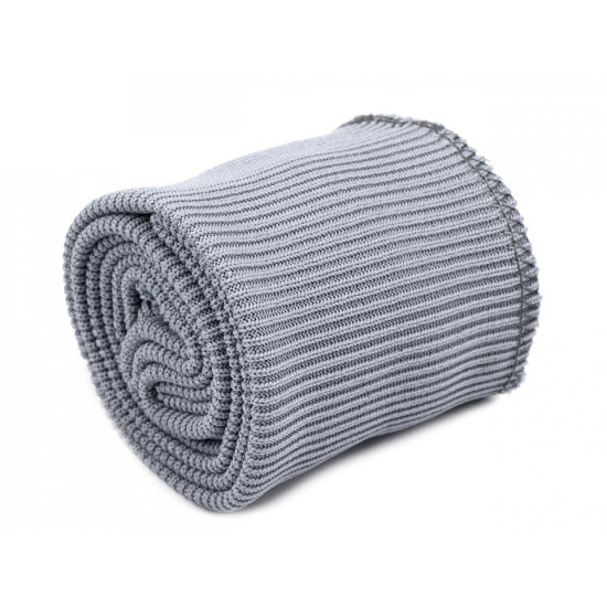 Set bordură și manșete elastice tricotate, lățime 7 cm - Gri (1 Set) Set bordură și manșete elastice tricotate, lățime 7 cm - Gri (1 Set)