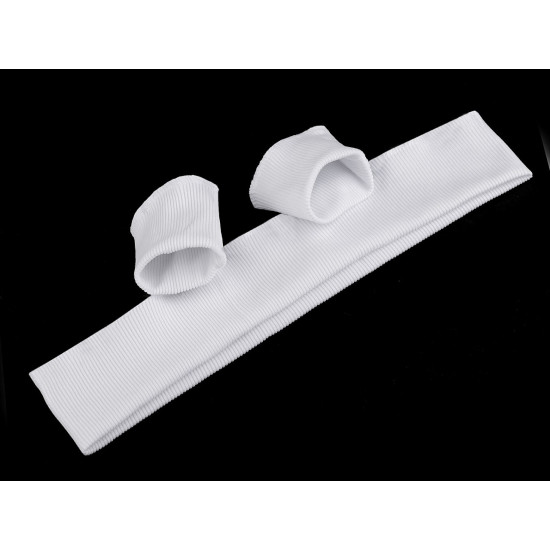 Set bordură și manșete elastice tricotate, lățime 7 cm - Gri (1 Set) Set bordură și manșete elastice tricotate, lățime 7 cm - Gri (1 Set)