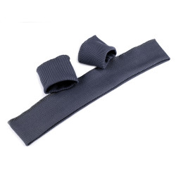 Set bordură și manșete elastice tricotate, lățime 7 cm - Gri (1 Set)
