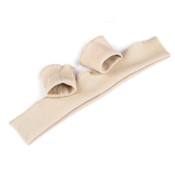 Set bordură și manșete elastice tricotate, lățime 7 cm - Bej deschis (1 Set)