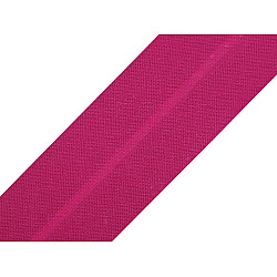 Bandă bias din bumbac, lățime 20 mm - Fuchsia închis (150 Metri)