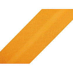 Bandă bias din bumbac, lățime 20 mm - Portocaliu pumpkin (150 Metri)